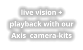 live vision + playback with ourAxis  camera-kits
